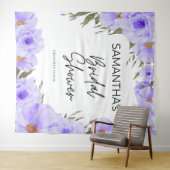 Paarse vrijgezellenfeesten bloem Tapestry Wandkleed (In Situ (horizontaal))