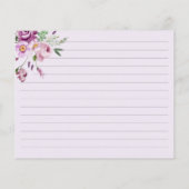 Paarse Vrijgezellenfeesten recept Kaart (Achterkant)