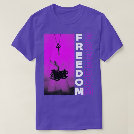 Paarse Vrijheid T-shirt (Design voorkant)