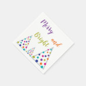 Paarse vrolijke en heldere kerstboom servet (Hoek)