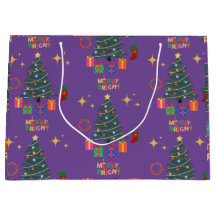 Paarse vrolijke en lichte kerstbomen Cadeaus