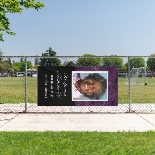 Paarse vrouw in liefdevolle memory grave Hoesje de Spandoek (Insitu)