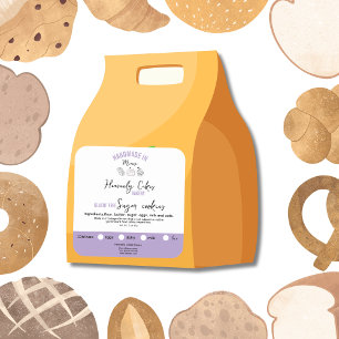 Paarse Vrouwelijke ChocoladeKoekjes IngredientenLa Vierkante Sticker