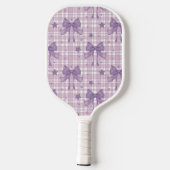 Paarse Vrouwelijke Coquette Bows Pickleball Paddle (Achterkant)