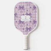 Paarse Vrouwelijke Coquette Bows Pickleball Paddle (Voorkant)