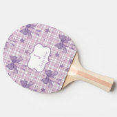 Paarse Vrouwelijke Coquette Bows Tafeltennisbatje (Zijkant)