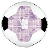 Paarse Vrouwelijke Coquette Bows Voetbal (Gedraaid)