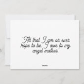 Paarse vrouwelijke Moederdag wenskaart Feestdagenkaart (Achterkant)