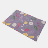 "Paarse vrucht en bloemmotief deurmat" Deurmat (Schuin)