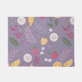 "Paarse vrucht en bloemmotief deurmat" Deurmat (Voorkant)