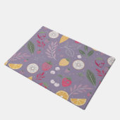 "Paarse vrucht en bloemmotief deurmat" Deurmat (Schuin)
