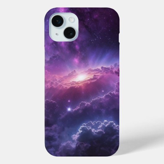 Paarse vulkaan Galaxy Art iPhone 15 Pro Max Hoesje (Achterkant)