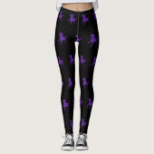 Paarse Vuur Eenhoorn Leggings (Voorkant)