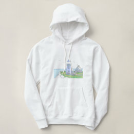Paarse vuurtoren; dameshoodie hoodie