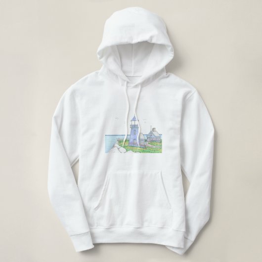 Paarse vuurtoren; dameshoodie hoodie (Design voorkant)