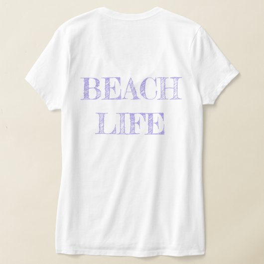 Paarse Vuurtoren Vneck Tshirt Licht Lavendel (Laag Achter)