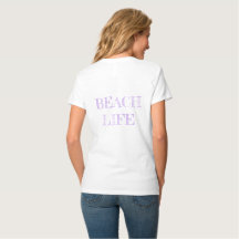 Paarse vuurtoren; Vrouwen Vneck Tshirt