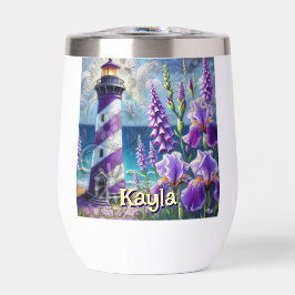 Paarse Vuurtoren w / Foxglove & Iris Gepersonalise