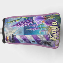 Paarse Vuurtoren w / Foxglove & Iris Gepersonalise