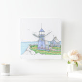 Paarse vuurtoren wandklok (Huis)