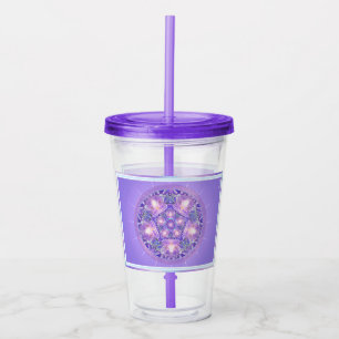 Paarse W1 Acryl Tumbler Acryl Drinkbeker