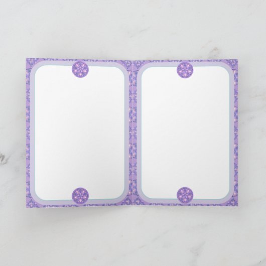 Paarse W1-blanco kaart (Binnen)