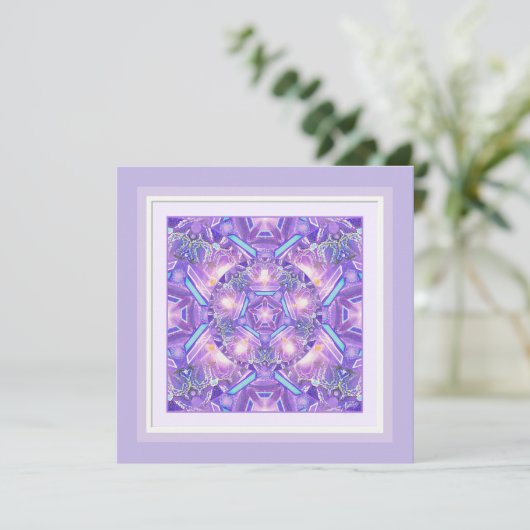 Paarse W1-blanco kaart (Staand voorkant)