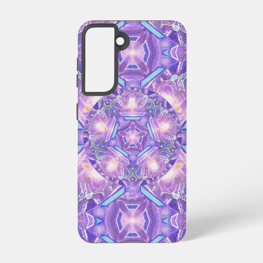 paarse W1 Samsung Galaxy Hoesje (Achterkant)