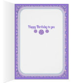 Paarse W1-verjaardagskaart (Binnen (Rechts))