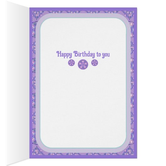 Paarse W1-verjaardagskaart (Binnen (Rechts))