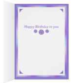 Paarse W1-verjaardagskaart (Binnen (Rechts))