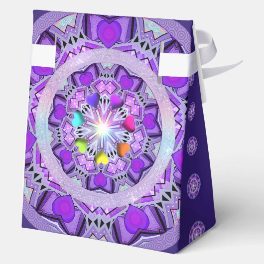 Paarse W2-gunstboxen Bedankdoosjes (Achterkant)