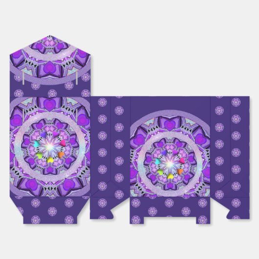 Paarse W2-gunstboxen Bedankdoosjes (Ongevouwen)