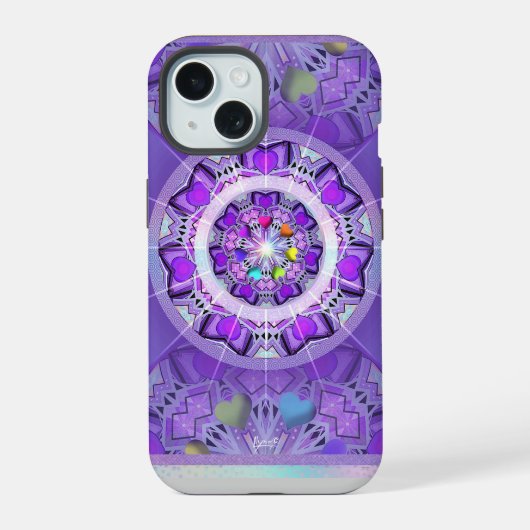 Paarse W2 iPhone 15 Case (Achterkant)