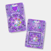 Paarse W2 succes Badge (Voor- en achterkant)