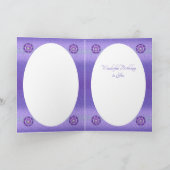 Paarse W2 verjaardagskaart Kaart (Binnen)