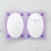 Paarse W2-verjaardagskaart Kaart (Binnen)