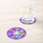 Paarse W2 Vierkante Papier Onderzetter (Insitu)