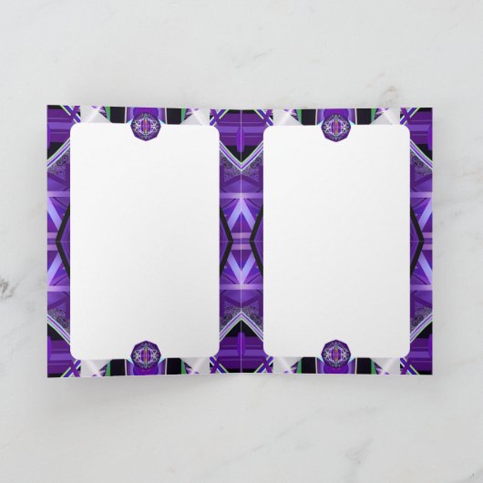 Paarse W3-blanco kaart (Binnen)