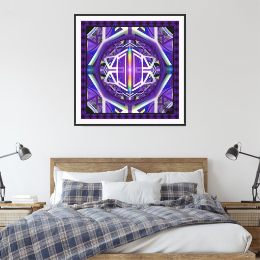 paarse W3 Canvas Afdruk (Insitu (Slaapkamer))