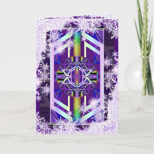 Paarse w3-groet kaart (Voorkant)