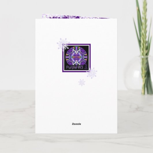 Paarse W3-groet Kaart (Achterkant)