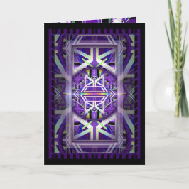 Paarse W3-verjaardagskaart Bedankkaart