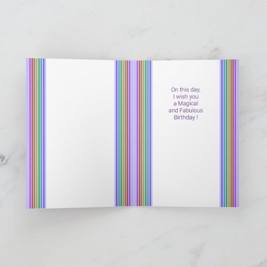 Paarse W3-verjaardagskaart Kaart (Binnen)