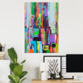 Paarse waas 24 x 36 Poster (Thuiskantoor)