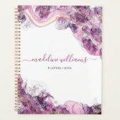 Paarse waas | Abstracte Agaat en Goud 2026 Planner (Voorkant)