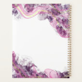 Paarse waas | Abstracte Agaat en Goud 2026 Planner (Achterkant)