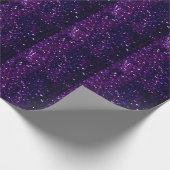 Paarse waas: Glitter Lights Achtergrond Cadeaupapier (Hoek)