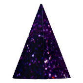 Paarse waas: Glitter Lights Achtergrond Feesthoedjes (Achterkant)