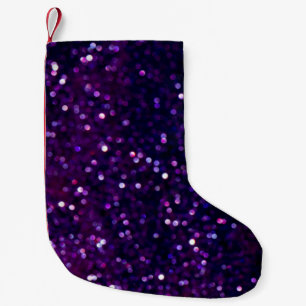 Paarse waas: Glitter Lights Achtergrond Kleine Kerstsok